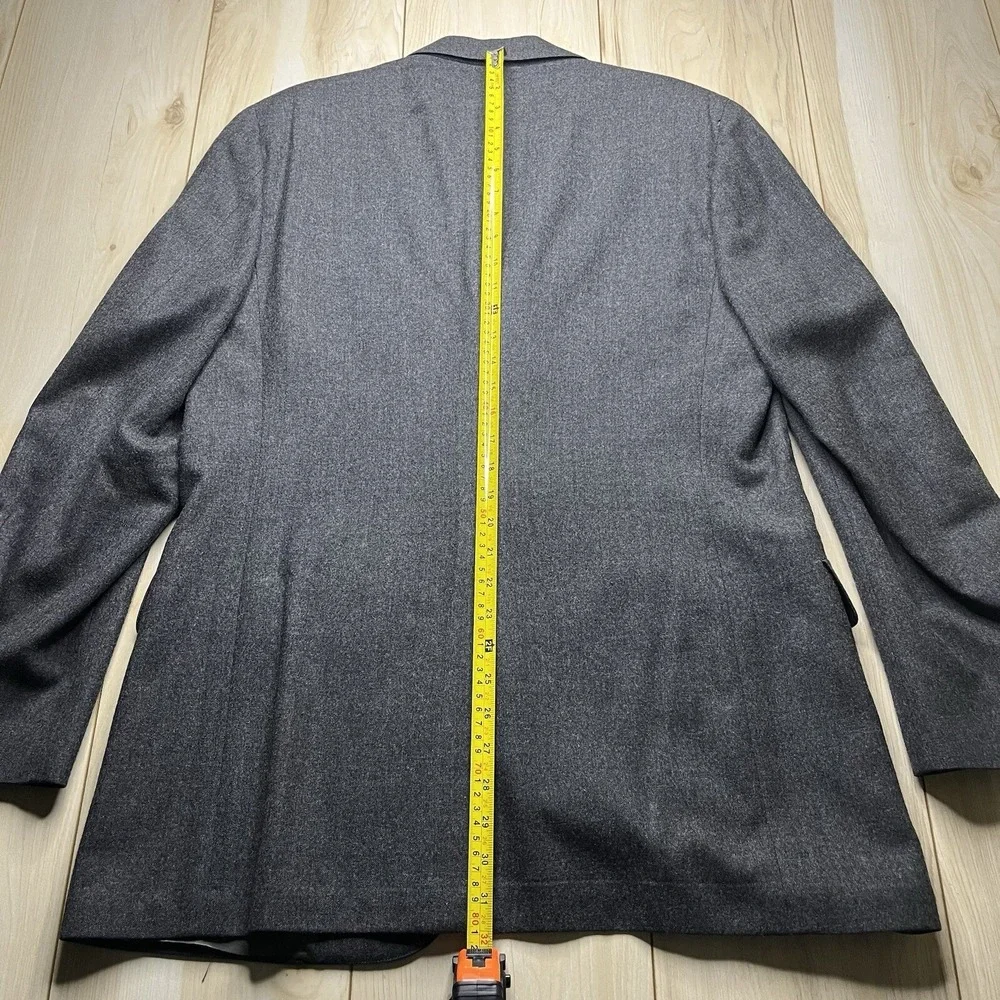 Christian Dior Monsieur Wool Flannel Sports Coat  2 Button Blazer Gray Mens 42R